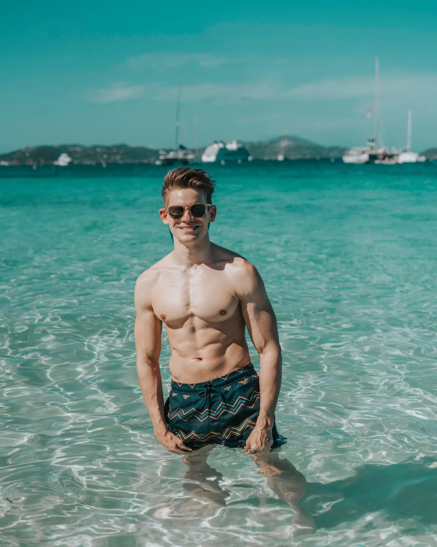 luxury cruise, ultra-luxury cruise, seaboard, seaboard cruise, caribbean cruise, cruise fashion, cruise ship, beach, beach body, shirtless beach, gay beach, gay travel, travel gay, gay caribbean, gay cruise, andrew keenan-bolger